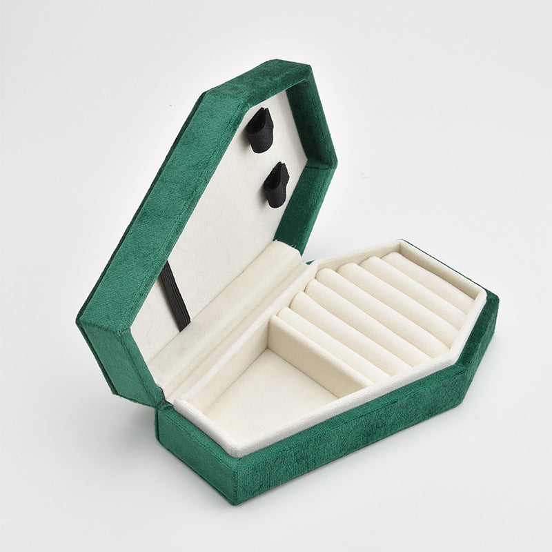 Jewelry Storage Box Halloween Black Velvet Necklace Coffin Velvet Cloth Jewelry Storage Jewelry Box
