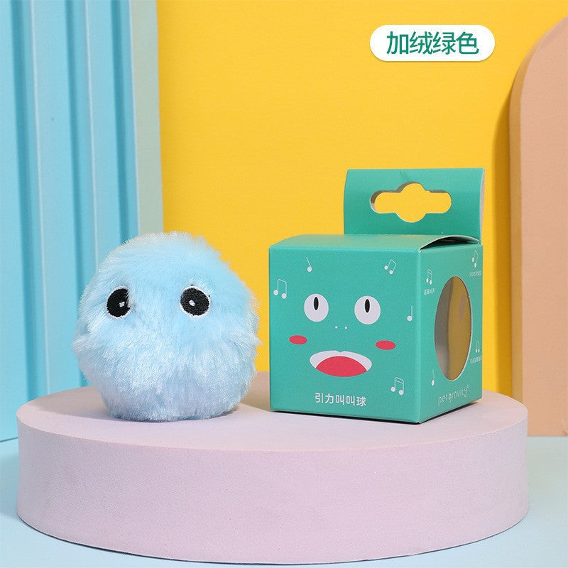 Cross-border new pet barking ball can make a sound self-healing cat toy ball amusing cat stick catnip gravity barking ball