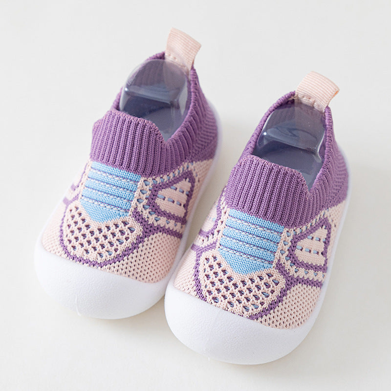 Baby toddler shoes non-slip soft bottom baby shoes breathable mesh socks shoes one pedal boys and girls shoes spring and summer 1 year old