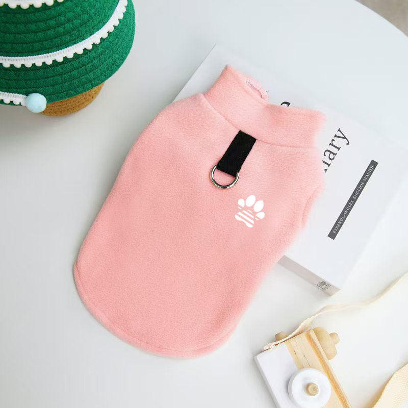 Amazon's hot-selling pet clothes for autumn and winter, new pet fleece clothing, traction-resistant warm vest
