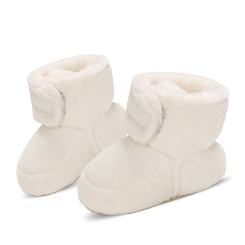 Baby shoes soft-soled shoes thickened spot toddler shoes warm cotton shoes plus velvet baby boots 0-1 years old snow boots
