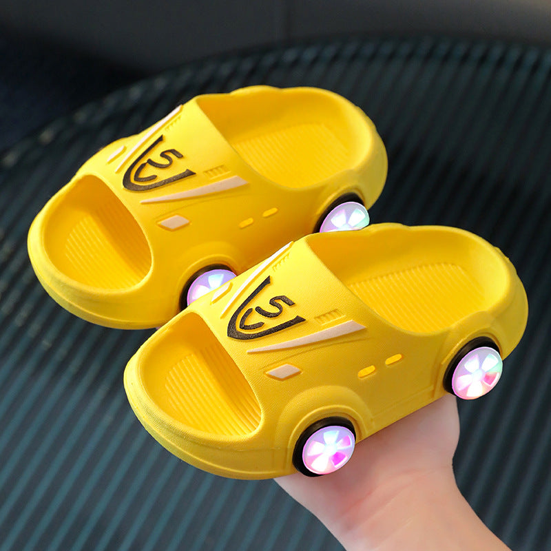 Children's slippers summer boys and girls home non-slip indoor handsome cartoon car children baby slippers