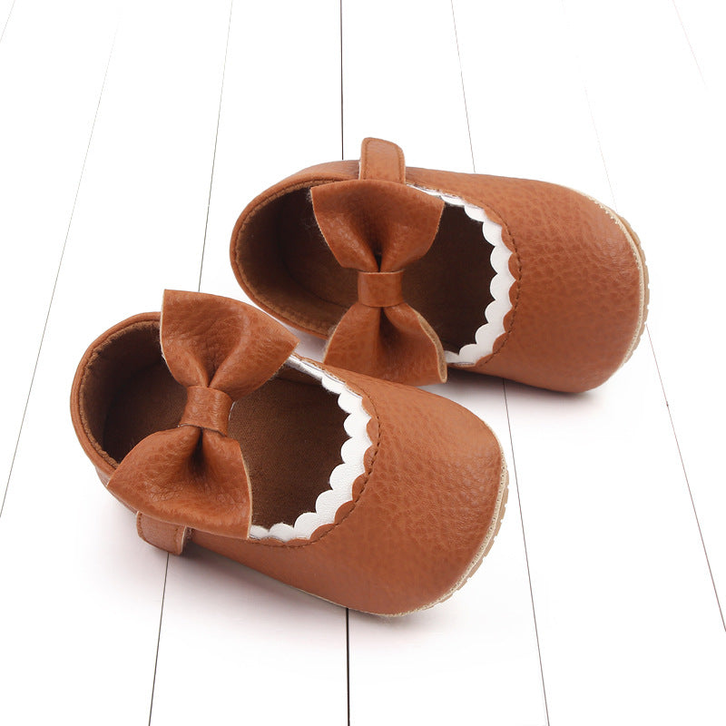 Spring and autumn baby princess shoes 0-1 years old baby shoes soft bottom non-slip toddler shoes bowknot 2766
