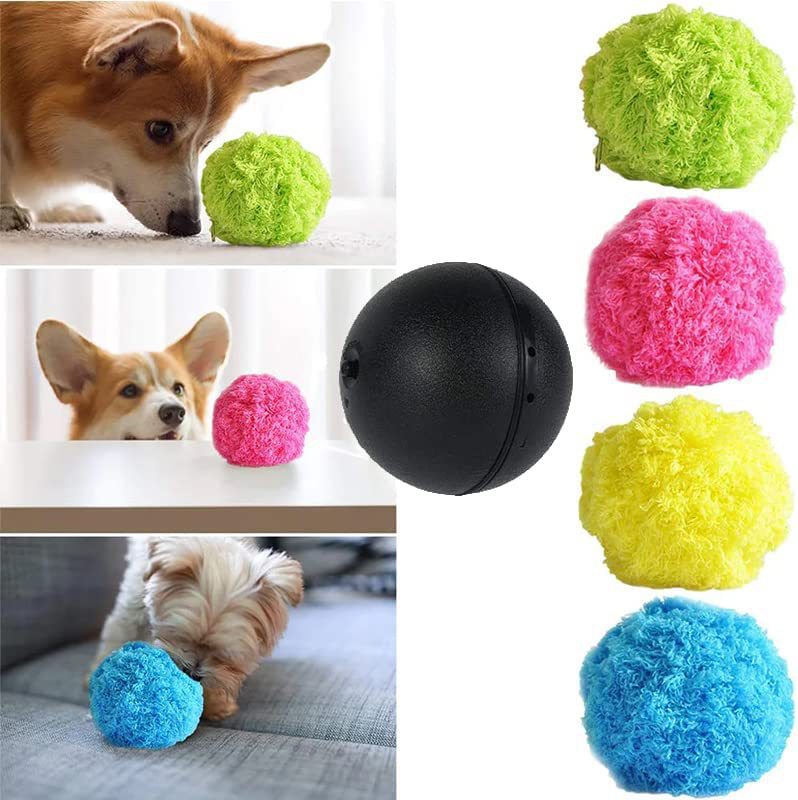 Export genuine factory fur ball sweeping robot automatic vacuum cleaner plush electric pet ball toy new