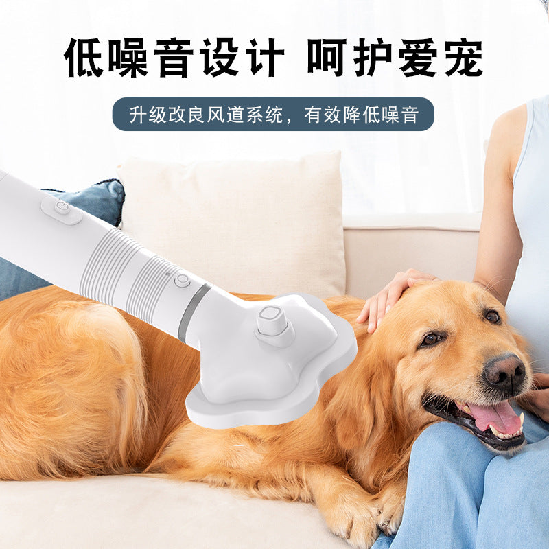 Two-in-one pet electric hot air comb, hair removal comb, one-button hair removal, pet hair dryer to detangle and remove loose hair