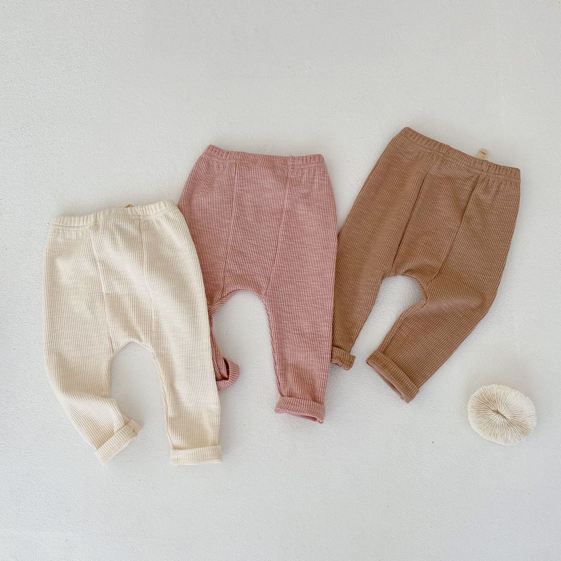 ins 2022 autumn clothes new infants and young children male and female baby big pp fashion trend cotton trousers bottoming all-match trousers