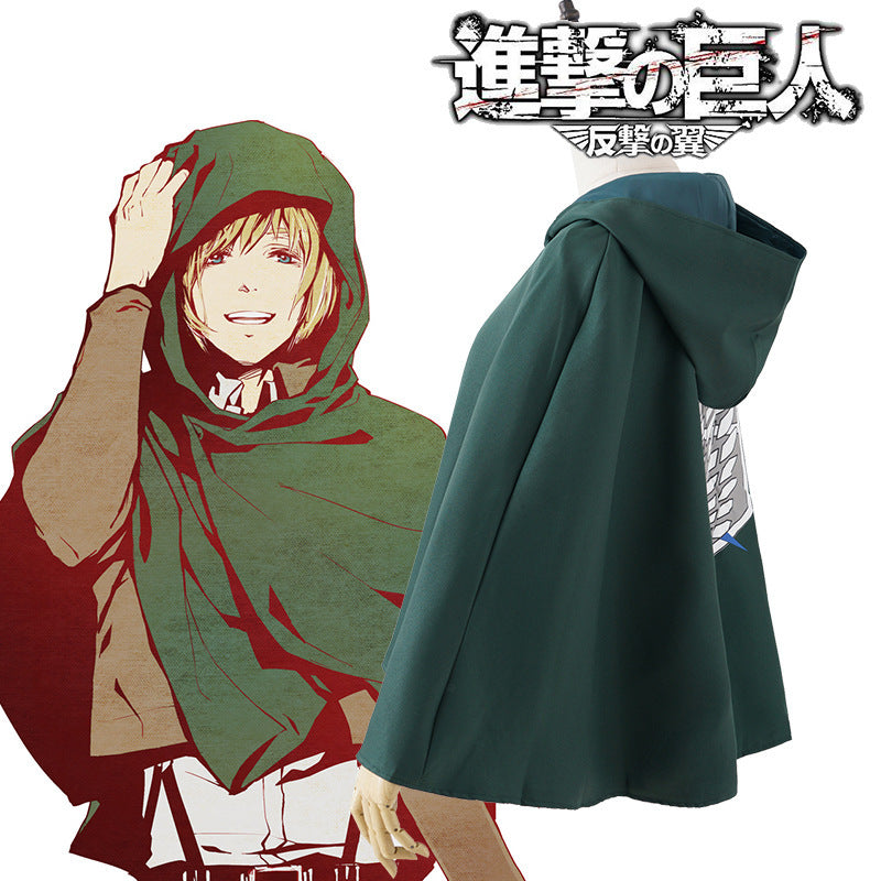 Attack on Titan cos suit Hulk Halloween cloak cape anime costume Survey Corps complete set