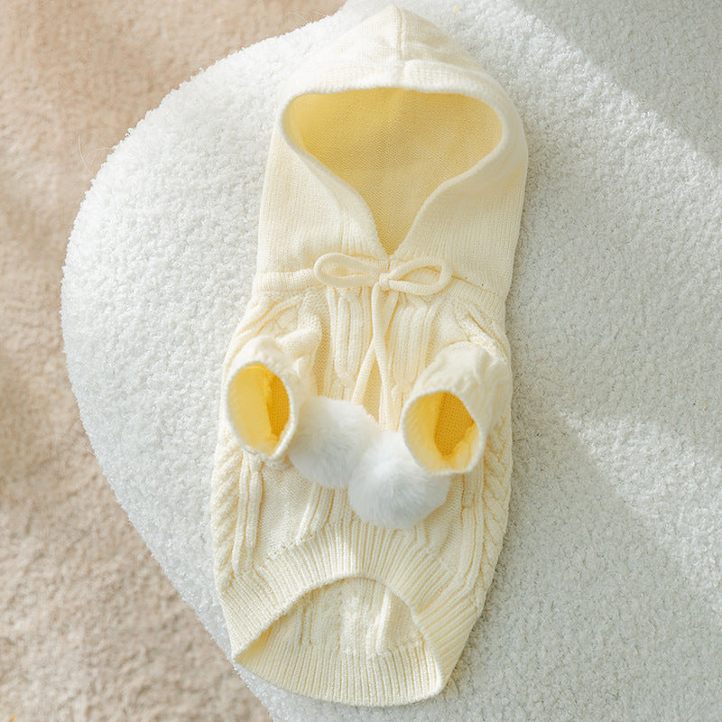 Spring and Autumn Pet Sweater Warm Small and Medium Puppies Teddy Bichon Pomeranian Knitted Cardigan Cat Dog Clothes