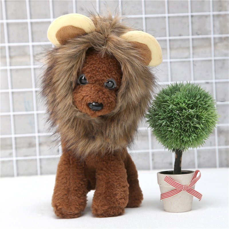 Lion headgear pet accessories puppy hair accessories cat wig accessories headband headdress helmet hat dog accessories