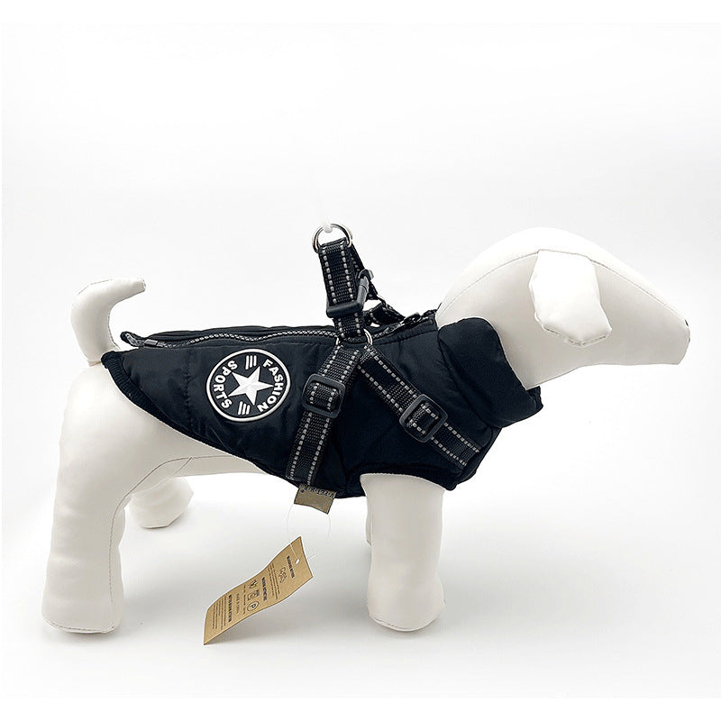 Amazon New Waterproof Puppy Bichon Frize Solid Color Pet Dog Clothes Cotton Coat Small Dog Clothing Wholesale