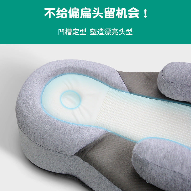 Modern simple pure cotton baby anti-vomiting slope pillow anti-tilt head shaping pillow baby pillow foreign trade special supply