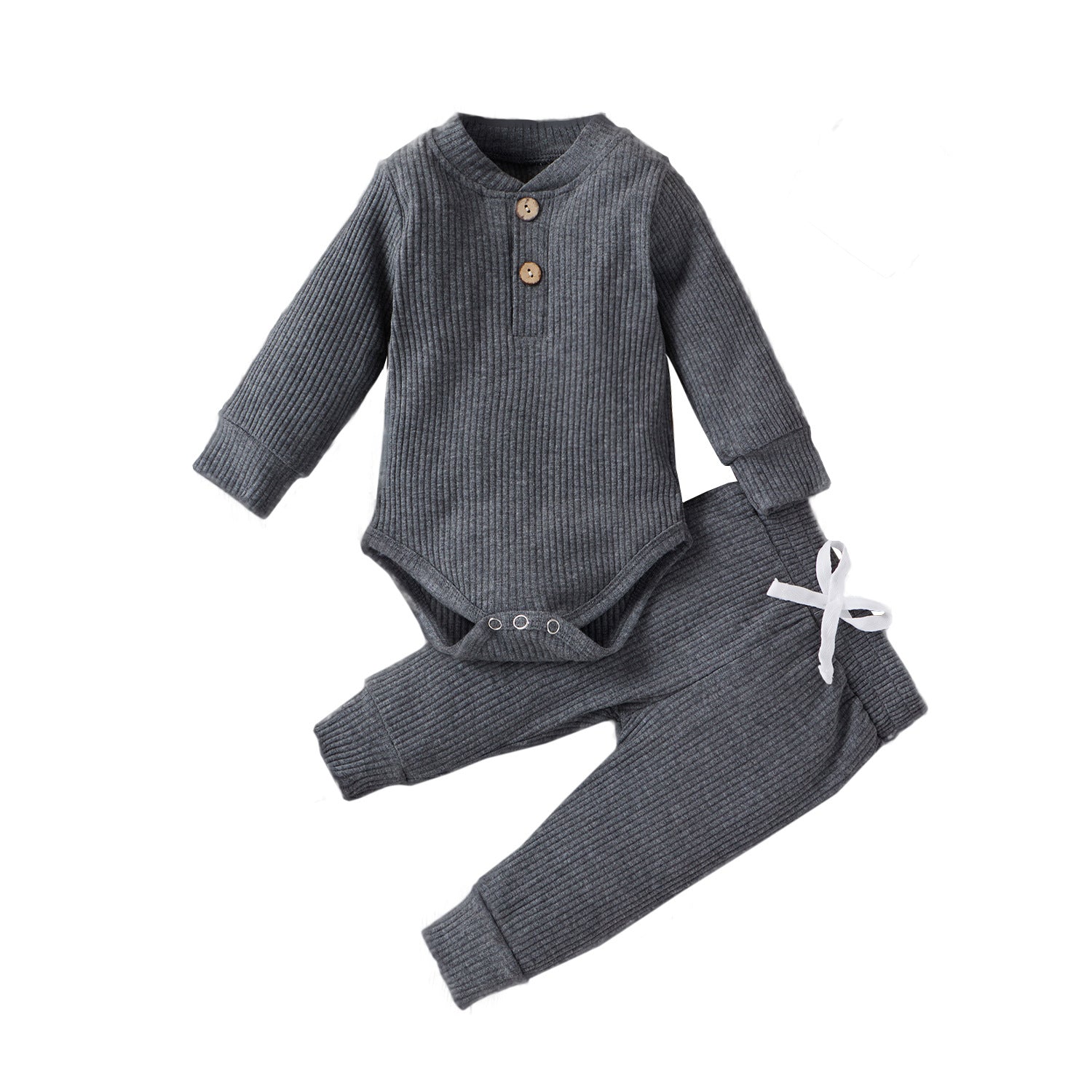 Baoxin children's clothing spring and autumn men and women baby infant cotton long-sleeved jumpsuit trousers home bottoming comfort suit