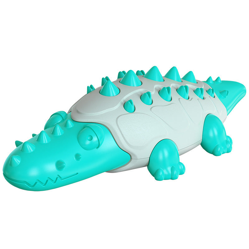 Amazon crocodile dog toy chewing bite leaking ball dog with molar tooth cleaning stick chewing dog toothbrush pet supplies
