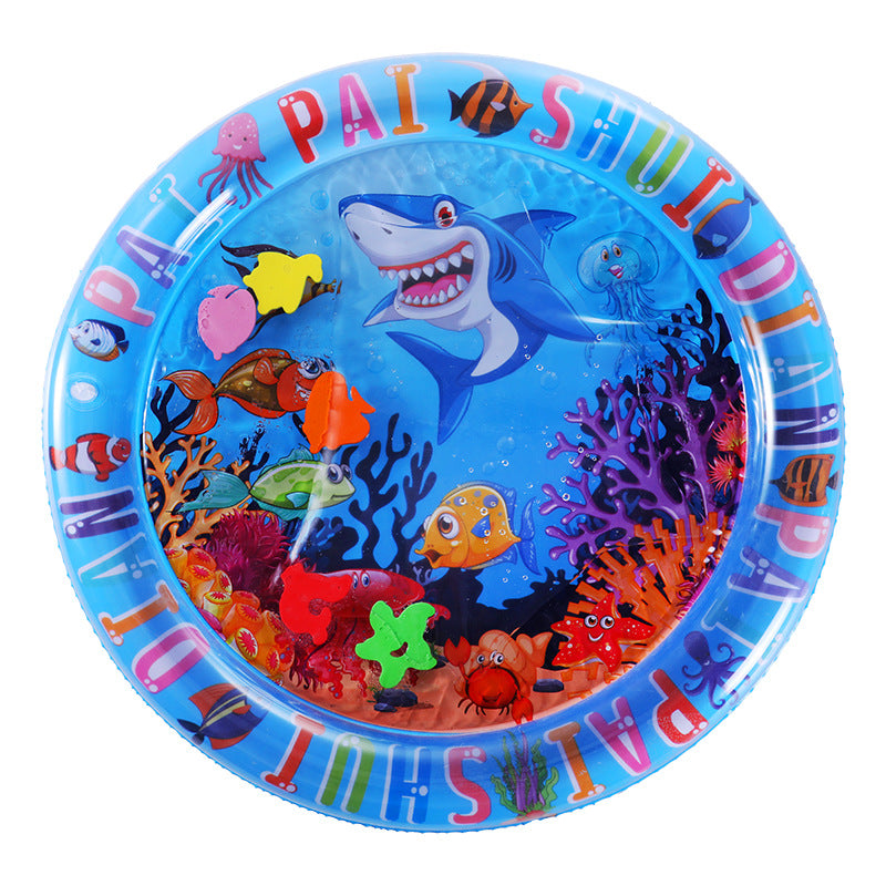 Cross-border baby inflatable pat water mat marine life swimming ring crawling mat seat cushion children pat water mat wholesale
