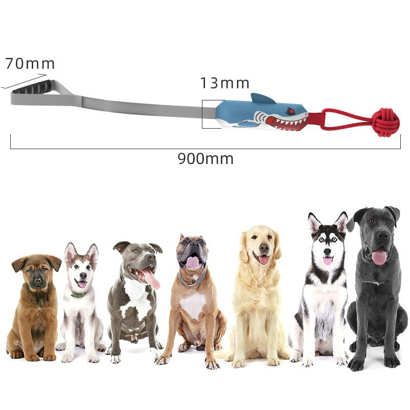 Cross-border new pet sound toy dog teething rope chewing interactive pulling dog toy pet supplies