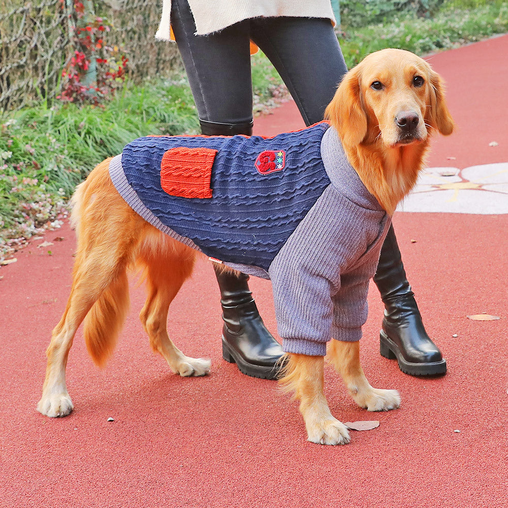 Big dog clothes Golden Retriever Labrador Husky Medium and large dog sweater pet winter thick autumn and winter clothes