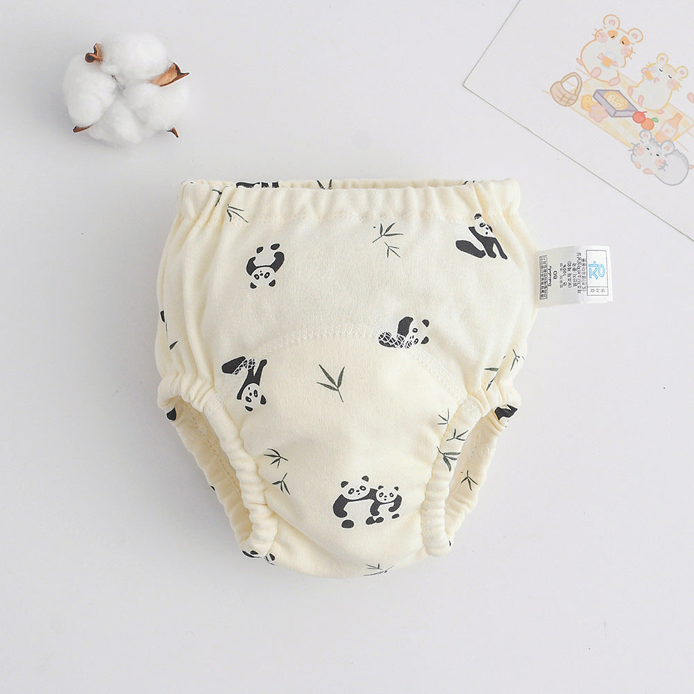 ins cartoon baby pee training pants pure cotton gauze diaper learning pants baby waterproof diaper pocket diaper pants