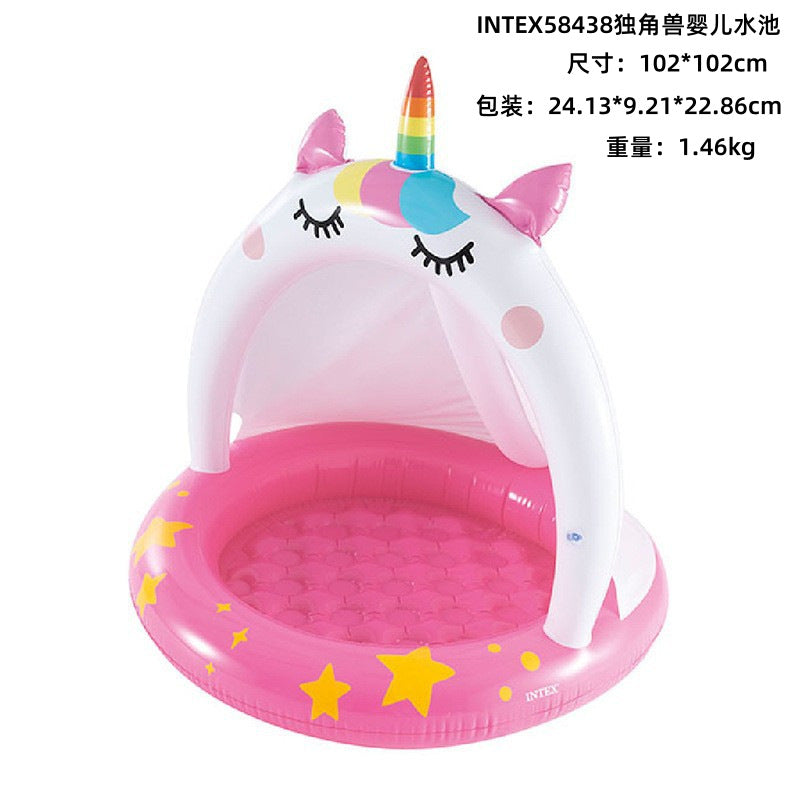 INTEX thickened swimming pool fishing pool inflatable ball pool baby paddling pool swimming pool home with slide swimming pool