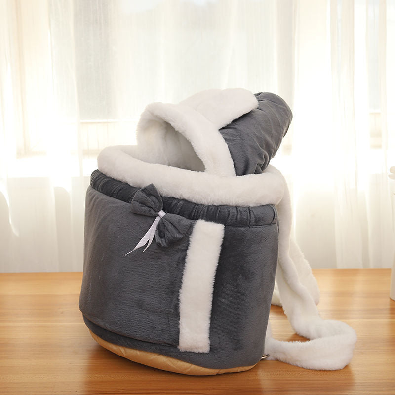 Manufacturers directly supply cat bag winter warm outing portable cat outing bag carrying bag large capacity crossbody pet bag