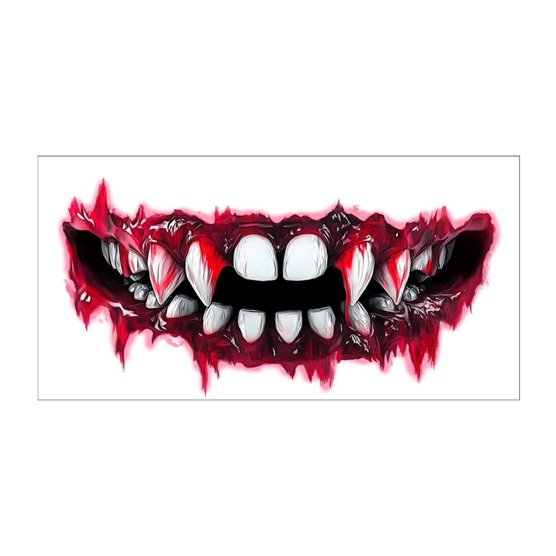 New foreign trade Halloween mouth tattoo stickers party horror makeup horror funny lip makeup DIY mouth stickers