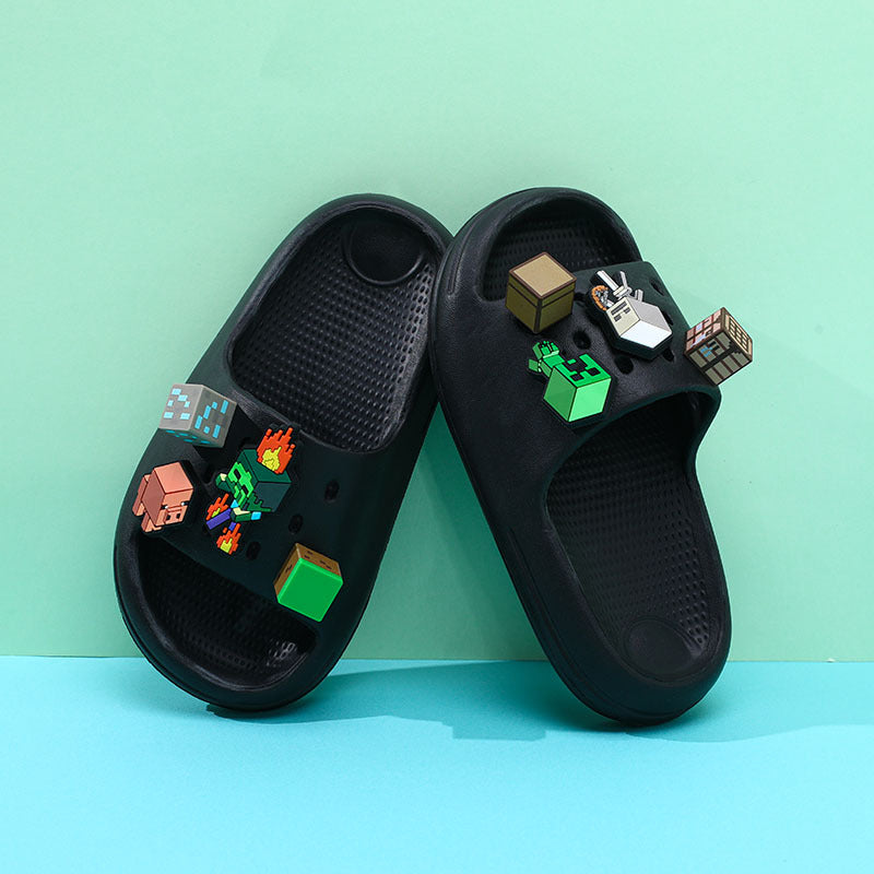 My world children's slippers boys sandals summer new boys baby medium and large children cartoon soft bottom sandals