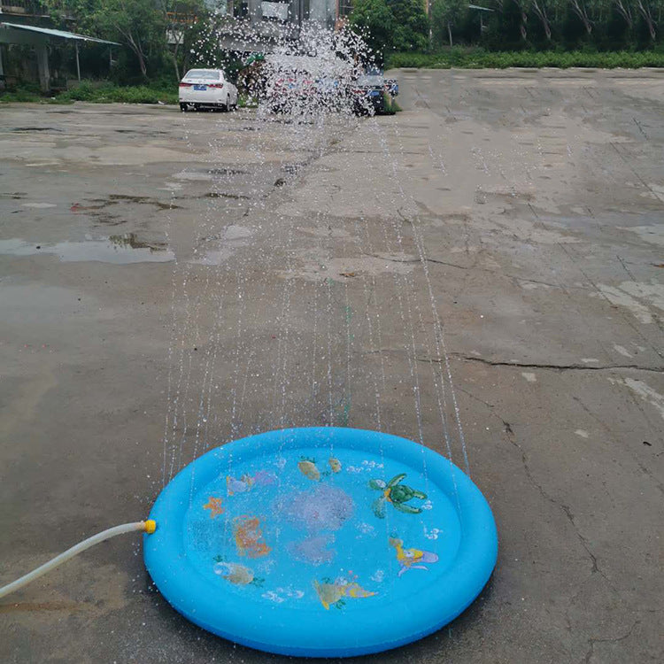 Cross-border spot PVC water spray mat summer outdoor thick non-slip children's pet lawn water spray mat fountain toy