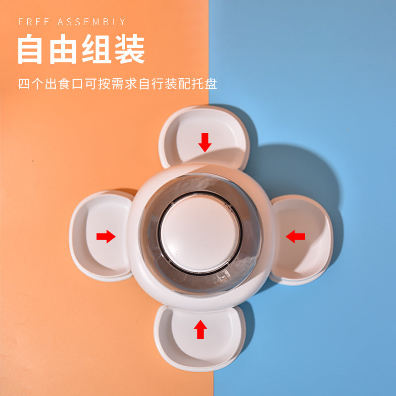 Dog push-button feeder pet automatic feeder slow feeder fun feeder pet feeder