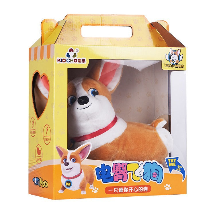 Fun Nest Electric Butt Flying Dog Electric Toy Shake Butt Head and Mimic Funny Electronic Pet Children's Gift Little Corgi