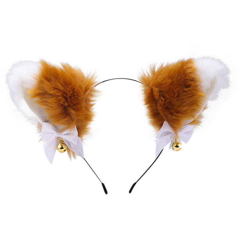 Amazon cross-border cat ear bell headband Cos cat girl hair accessories Christmas Halloween headdress accessories