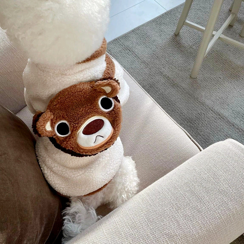 Bixin Pet Free Small Bag Dog Clothes Teddy Bichon Pomeranian Schnauzer Yorkshire Terrier Small Dog Autumn and Winter Clothes