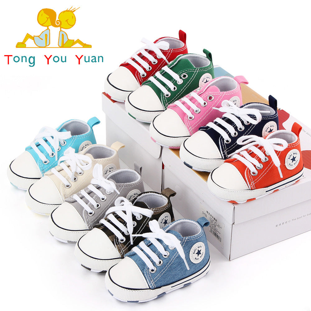 Baby shoes spring and autumn baby shoes soft bottom star canvas toddler shoes baby shoes wholesale 2486 total