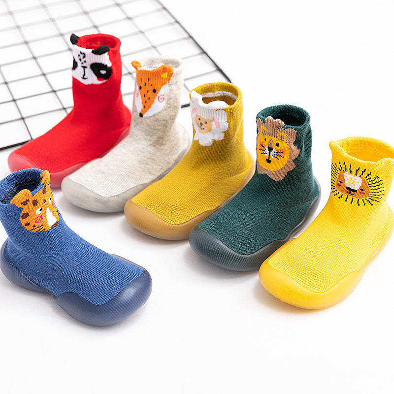 Spring and autumn children's tube breathable socks shoes non-slip floor shoes baby cartoon shoes baby indoor soft-soled toddler shoes