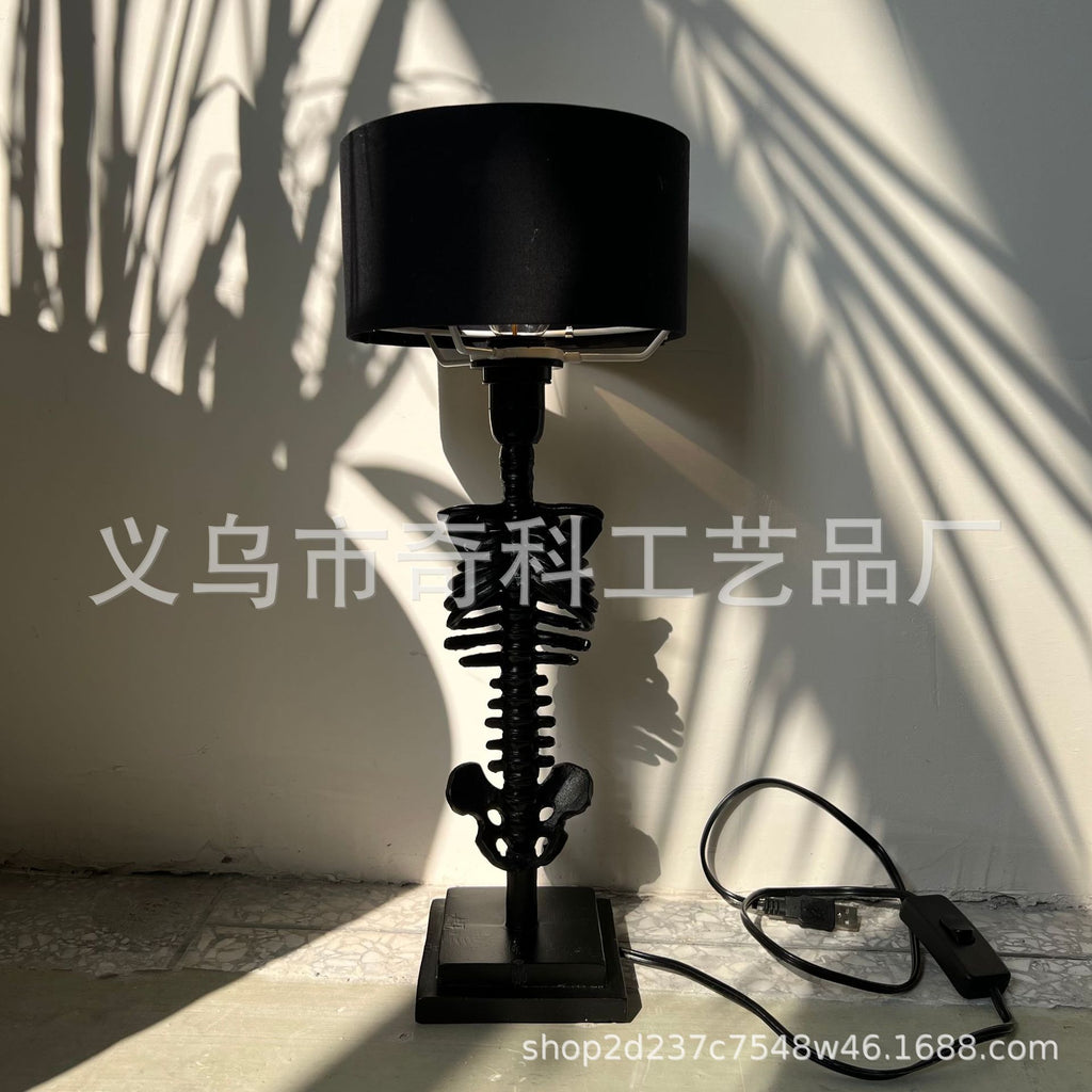 The Skeleton Table Lamp Halloween Gothic Classic Decorative Lamp Home Skull Table Lamp
