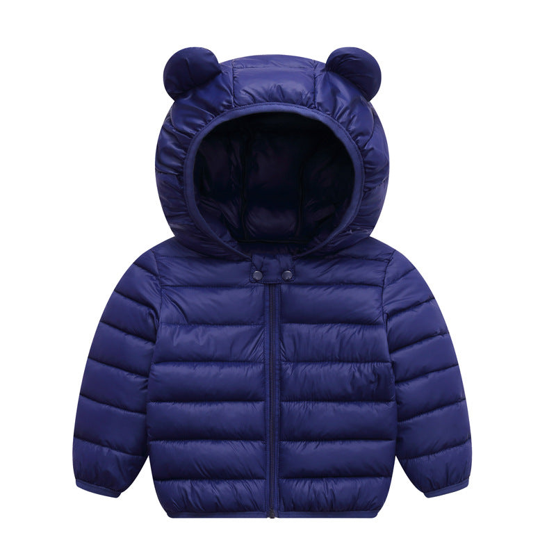Foreign trade 2025 autumn and winter new cartoon children's down cotton jackets for boys and girls medium and large children's light baby jackets