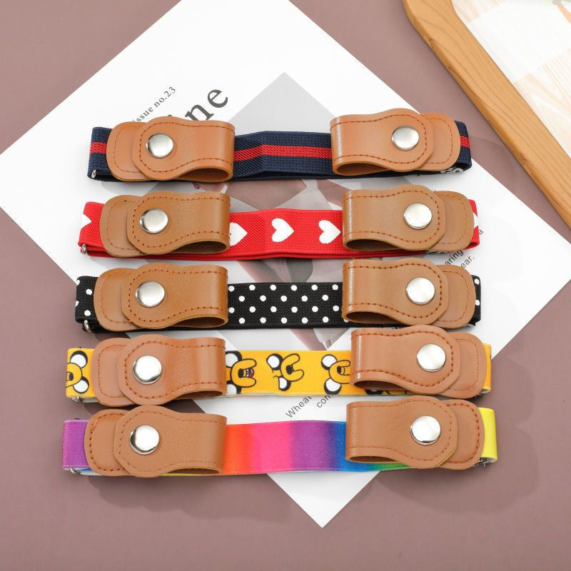 Children's elastic belt cartoon pattern primary school students' belt baby pants anti-fall medium and large children's belt waist belt