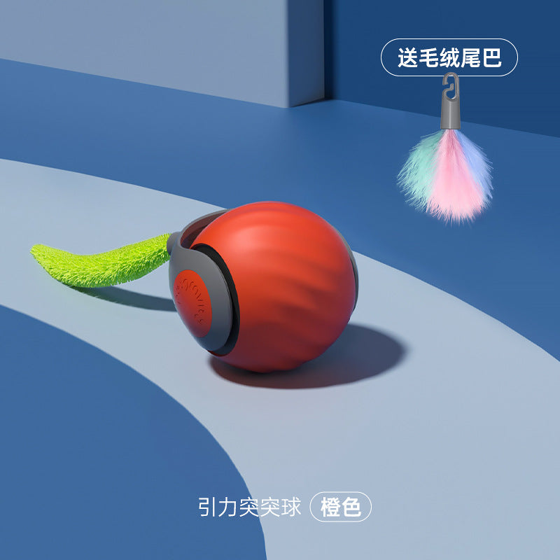 TEMU popular pet gravity running sports car smart car toy cat teaser feather toy automatic driving mode