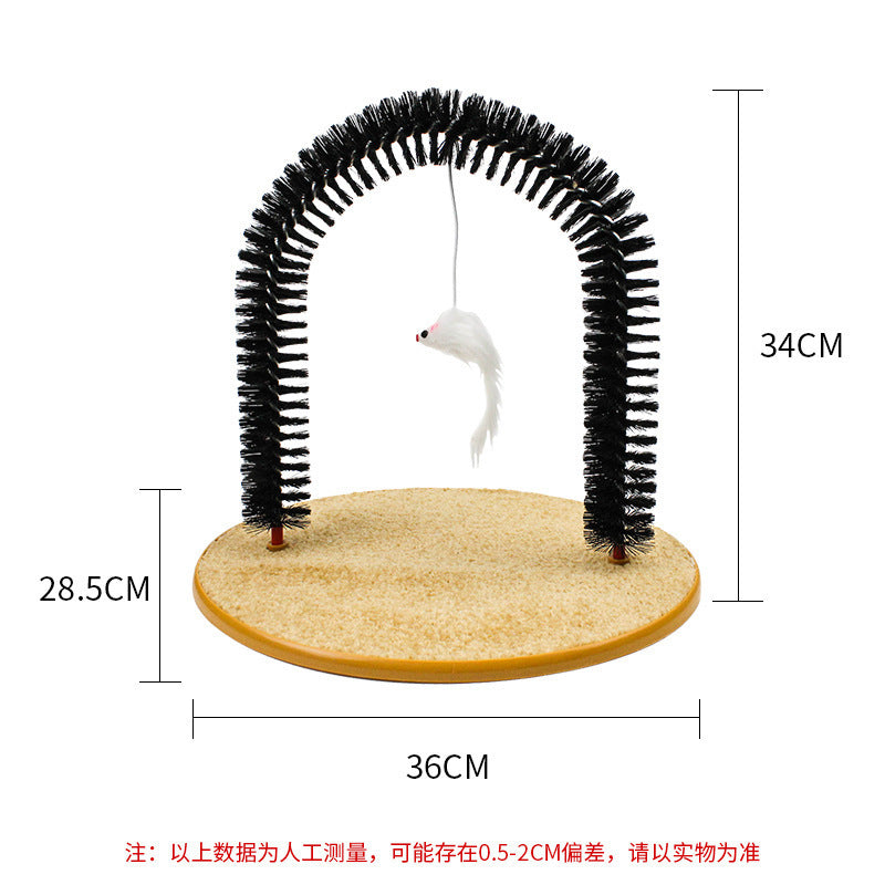 Cat toy arch hair scrubber cat massager cat massager pet bath brush hair scrubber itching scrubber
