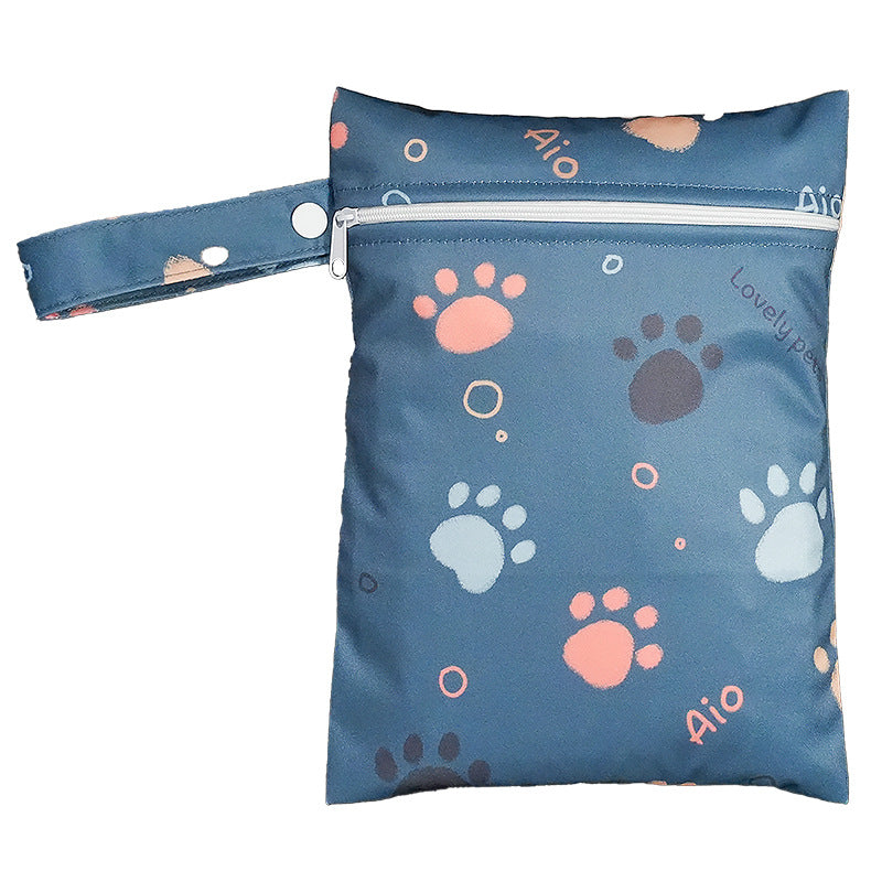 Cross-border printed storage bag for going out baby diaper storage bag ins style stroller hanging bag large capacity wetbag