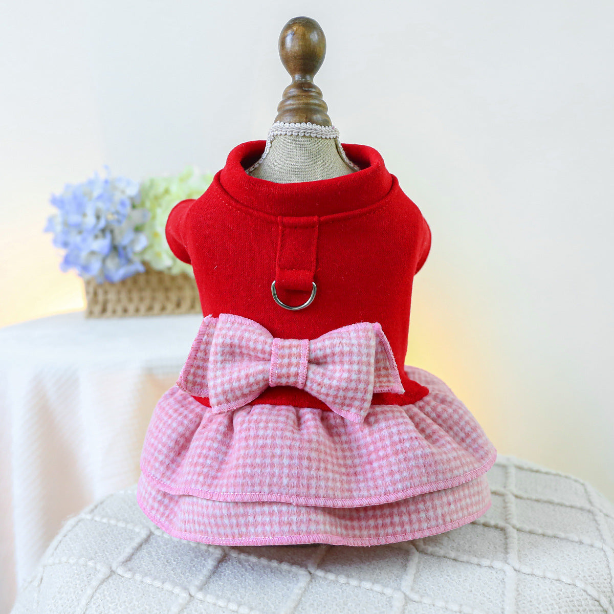 Spot cross-border hot-selling pet puppy and cat clothes source factory autumn and winter new blue noble dress skirt