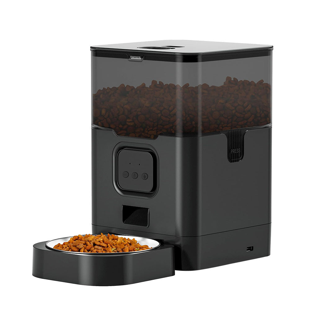 Pet fully automatic APP feeder square cat and dog feeder WIFI intelligent timing quantitative double meal feeder