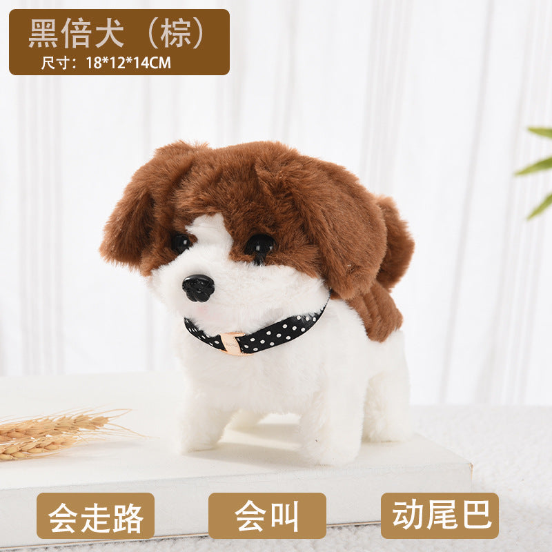 Toy dog children's plush electric toy can walk simulation dog electric dog stall electronic puppy pet