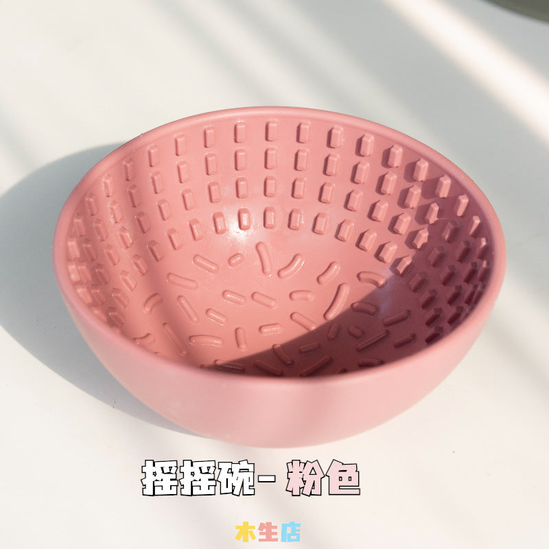 Dog slow food bowl silicone licking pad licking plate shake bowl pet cat educational food leakage food storage enrichment toy