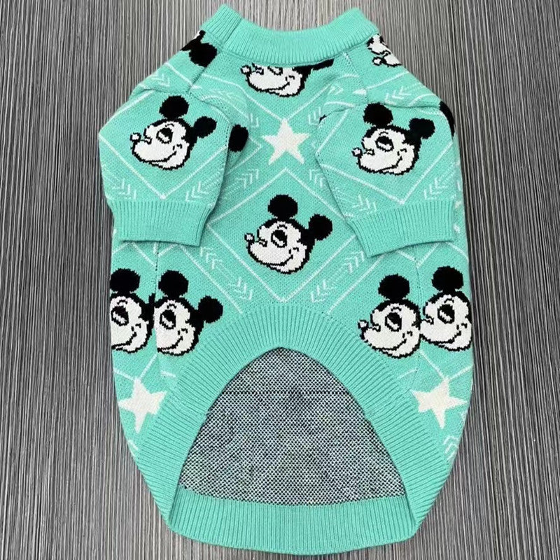 Autumn and winter trendy new knitted pet sweaters cross-border hot-selling cats and dogs warm and comfortable clothes Teddy clothing