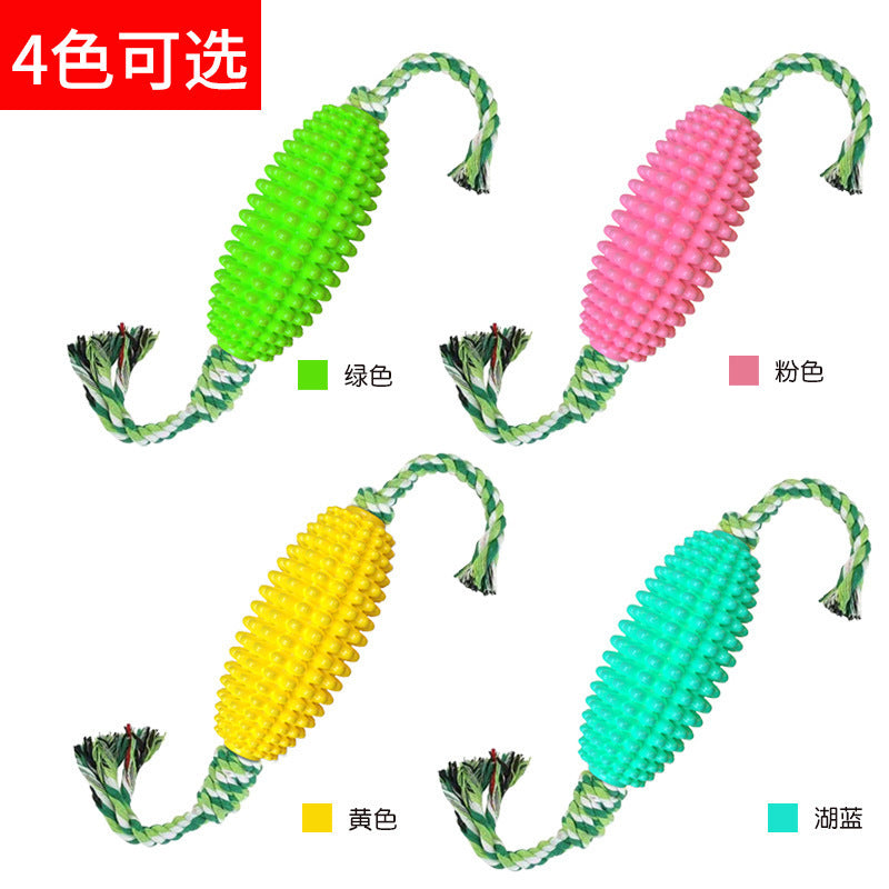 New Amazon Dog Toy Corn Teeth Cleaning Teeth Stick Bite Resistant Pet Toothbrush Dog Toothbrush Wholesale