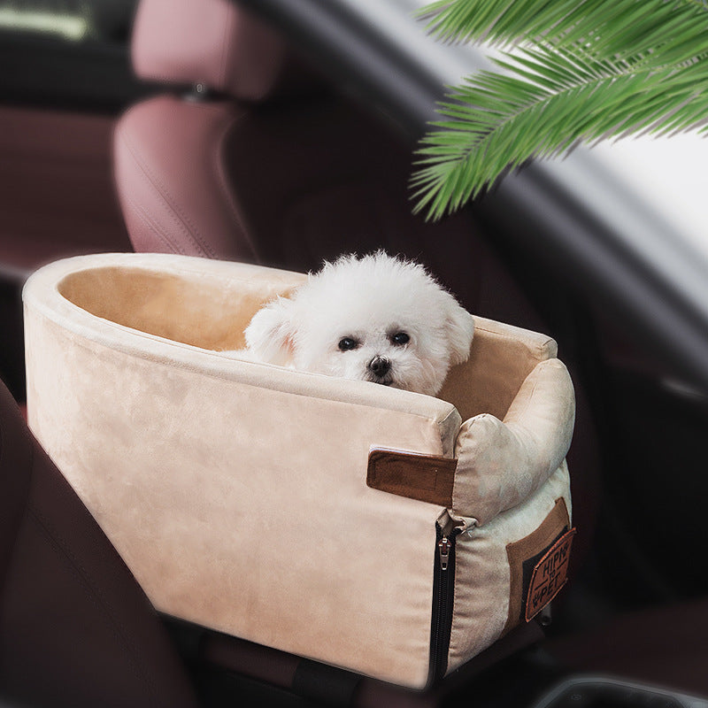 Dog car kennel car pet car mat cat safety seat central control kennel Teddy Pomeranian pet supplies