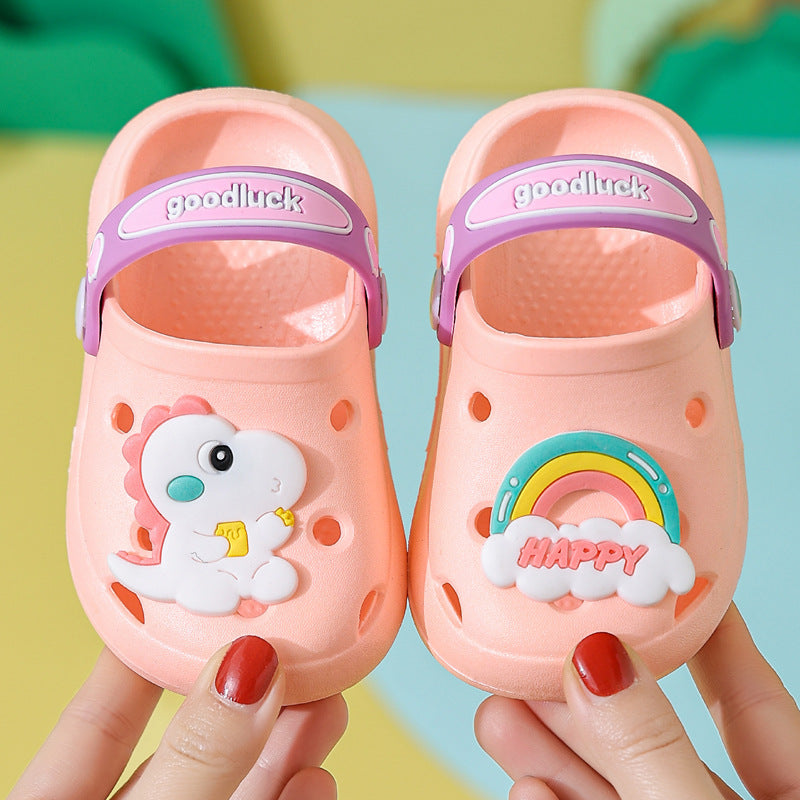 Children's Slippers Summer Girls' Cute Soft Bottom Non-Slip Children's Sandals Children's Infants Baby Hole Shoes Boys