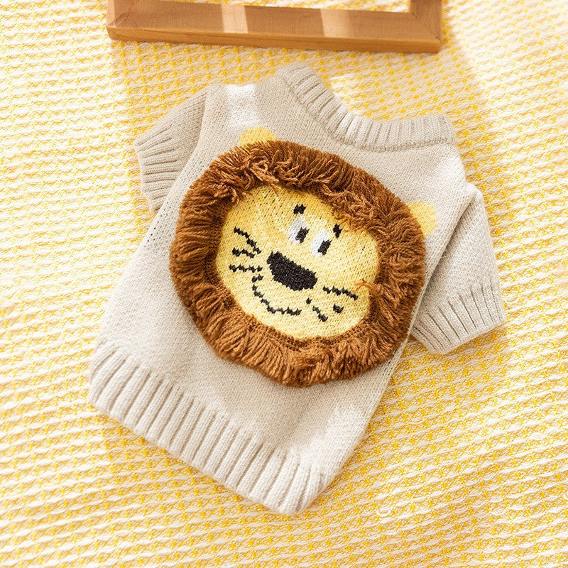 Autumn and Winter Dog Cute Funny Crazy Circus Clown Sweater Halloween Cat Suit Pet Dog Clothes