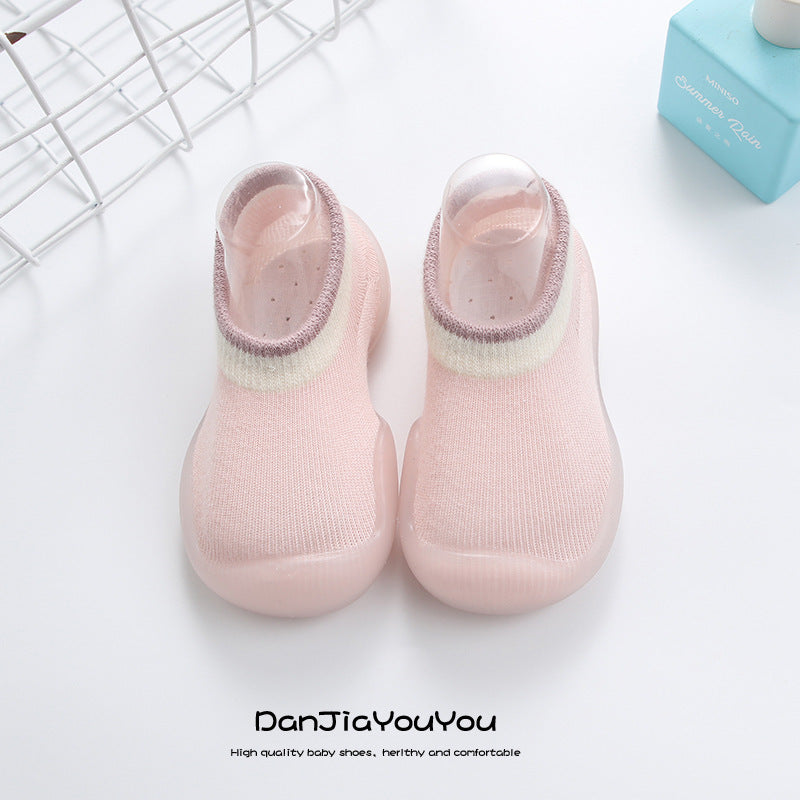 Baby learning shoes non-slip soft sole baby shoes breathable mesh socks shoes one-step boys and girls shoes spring and summer 1 year old