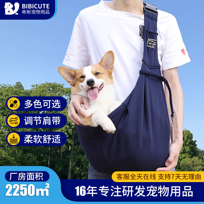 New Amazon Folding Dog Backpack Breathable Pet Outing Bag Pet Bag Single Shoulder Messenger Cat Bag Wholesale