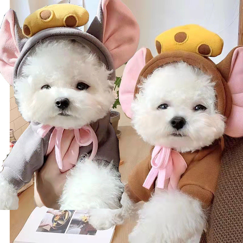 Fruit Transformation Dog Cat Small and Medium Dog Autumn and Winter Sweater Fleece Clothes Supplies Pet Teddy Fighting Manufactor